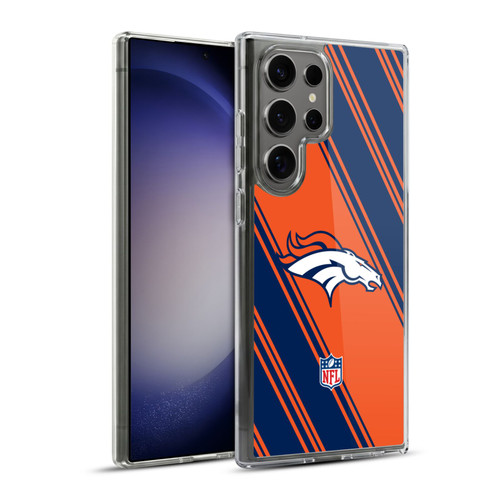 NFL Denver Broncos Artwork Stripes Soft Gel Case for Samsung Galaxy S23 Ultra 5G