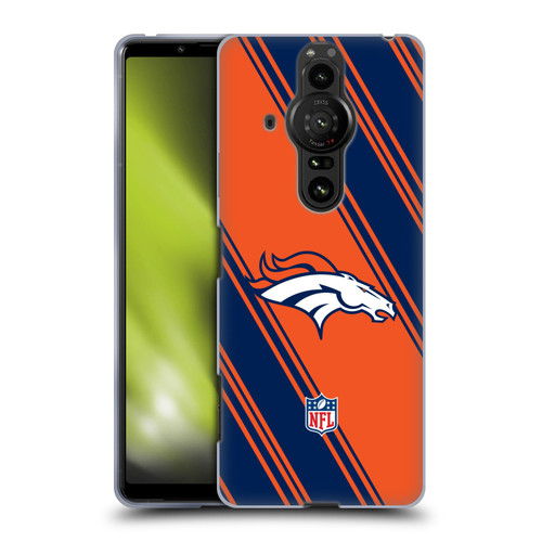 NFL Denver Broncos Artwork Stripes Soft Gel Case for Sony Xperia Pro-I