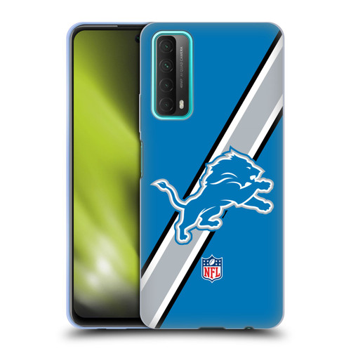 NFL Detroit Lions Logo Stripes Soft Gel Case for Huawei P Smart (2021)