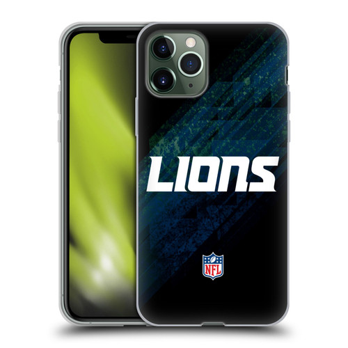 NFL Detroit Lions Logo Blur Soft Gel Case for Apple iPhone 11 Pro