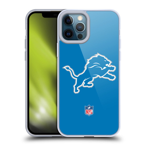 NFL Detroit Lions Logo Plain Soft Gel Case for Apple iPhone 12 Pro Max