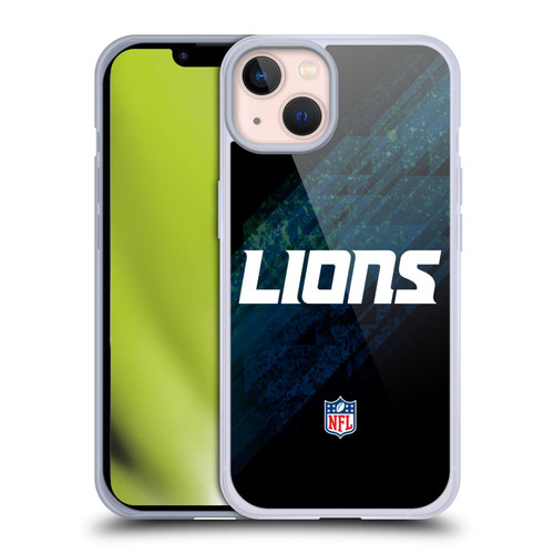 NFL Detroit Lions Logo Blur Soft Gel Case for Apple iPhone 13