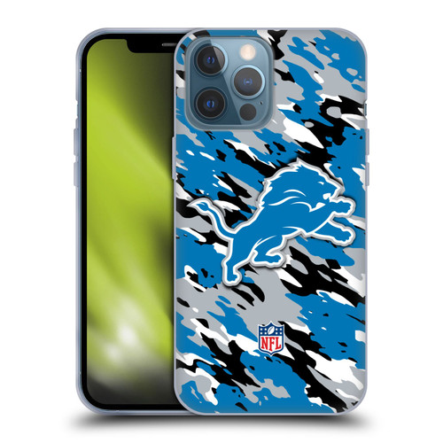 NFL Detroit Lions Logo Camou Soft Gel Case for Apple iPhone 13 Pro Max