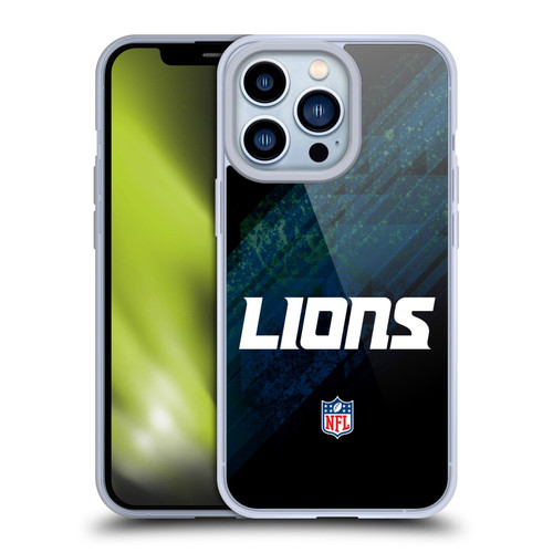NFL Detroit Lions Logo Blur Soft Gel Case for Apple iPhone 13 Pro