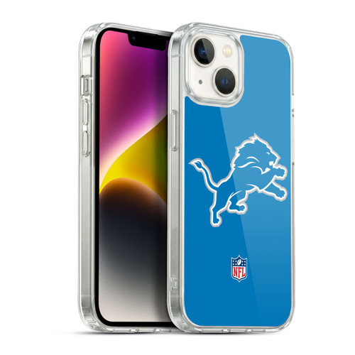 NFL Detroit Lions Logo Plain Soft Gel Case for Apple iPhone 14