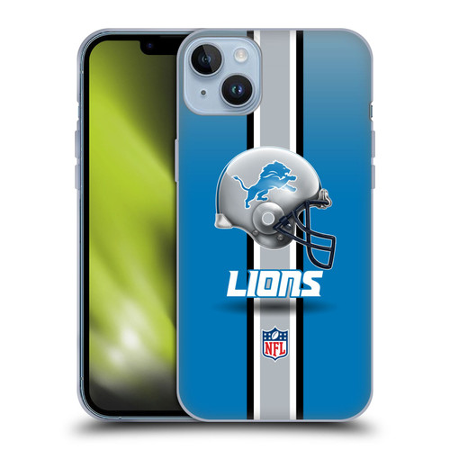 NFL Detroit Lions Logo Helmet Soft Gel Case for Apple iPhone 14 Plus