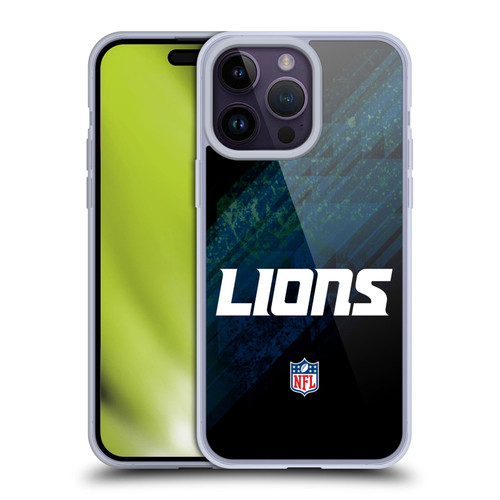 NFL Detroit Lions Logo Blur Soft Gel Case for Apple iPhone 14 Pro Max