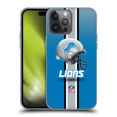 NFL Detroit Lions Logo Helmet Soft Gel Case for Apple iPhone 14 Pro Max
