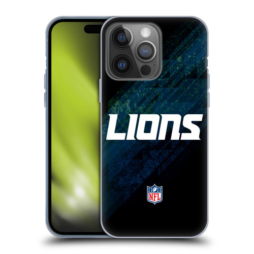 NFL Detroit Lions Logo Blur Soft Gel Case for Apple iPhone 14 Pro
