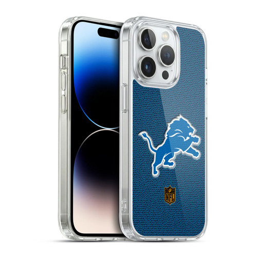 NFL Detroit Lions Logo Football Soft Gel Case for Apple iPhone 14 Pro & MagSafe