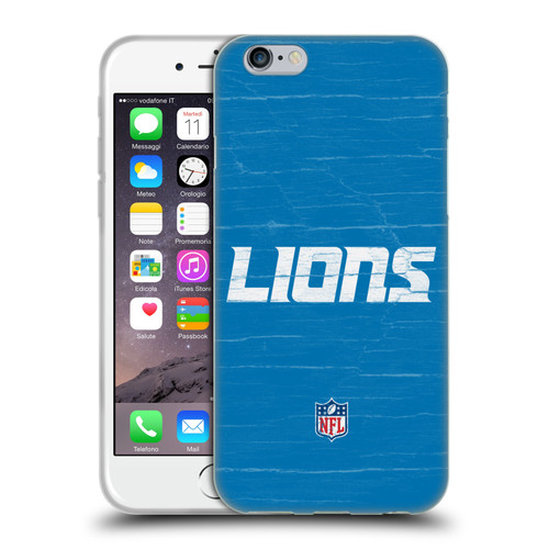 NFL Detroit Lions Logo Distressed Look Soft Gel Case for Apple iPhone 6 / iPhone 6s