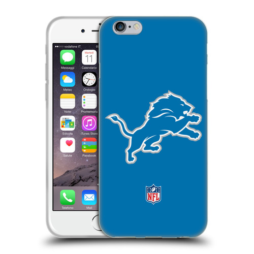 NFL Detroit Lions Logo Plain Soft Gel Case for Apple iPhone 6 / iPhone 6s