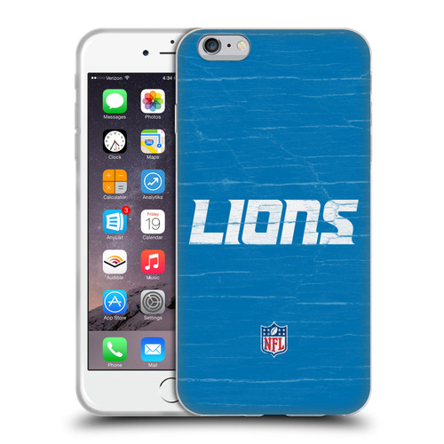 NFL Detroit Lions Logo Distressed Look Soft Gel Case for Apple iPhone 6 Plus / iPhone 6s Plus