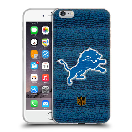 NFL Detroit Lions Logo Football Soft Gel Case for Apple iPhone 6 Plus / iPhone 6s Plus