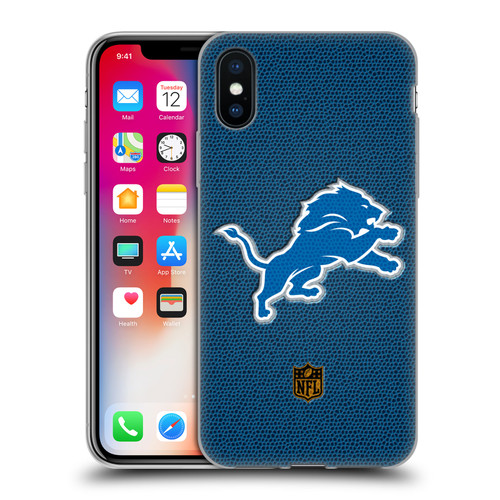 NFL Detroit Lions Logo Football Soft Gel Case for Apple iPhone X / iPhone XS