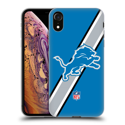 NFL Detroit Lions Logo Stripes Soft Gel Case for Apple iPhone XR NFL Detroit Lions Logo Stripes Soft Gel Case for Apple iPhone XR
