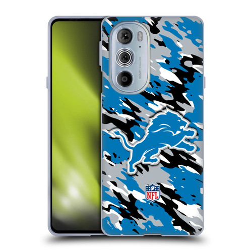 NFL Detroit Lions Logo Camou Soft Gel Case for Motorola Edge X30