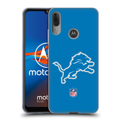 NFL Detroit Lions Logo Plain Soft Gel Case for Motorola Moto E6 Plus