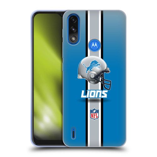 NFL Detroit Lions Logo Helmet Soft Gel Case for Motorola Moto E7 Power / Moto E7i Power