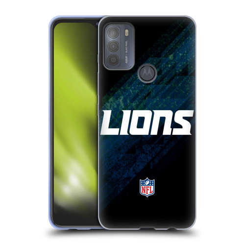 NFL Detroit Lions Logo Blur Soft Gel Case for Motorola Moto G50