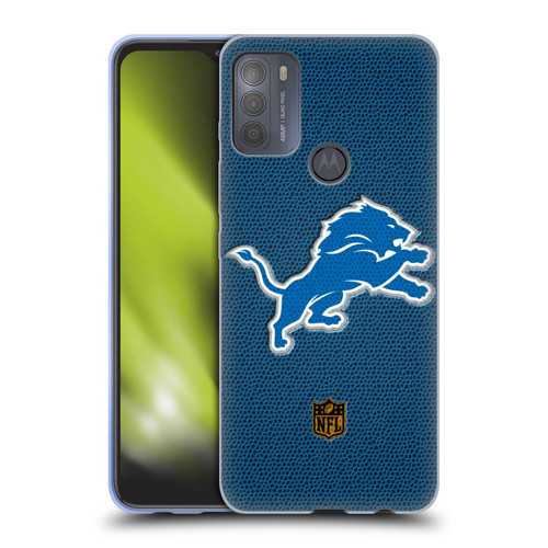 NFL Detroit Lions Logo Football Soft Gel Case for Motorola Moto G50