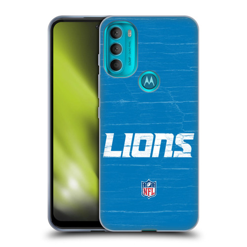 NFL Detroit Lions Logo Distressed Look Soft Gel Case for Motorola Moto G71 5G