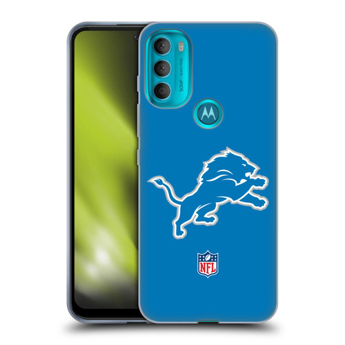 NFL Detroit Lions Logo Plain Soft Gel Case for Motorola Moto G71 5G