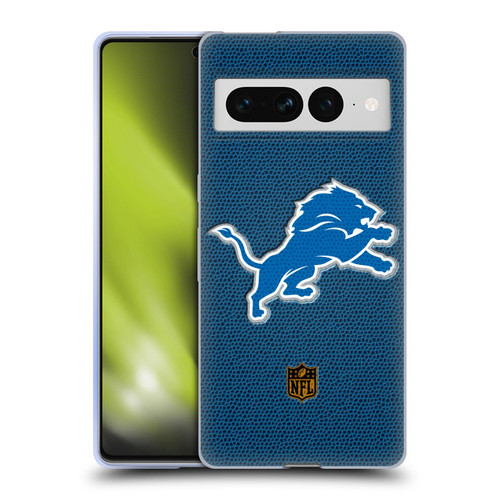 NFL Detroit Lions Logo Football Soft Gel Case for Google Pixel 7 Pro