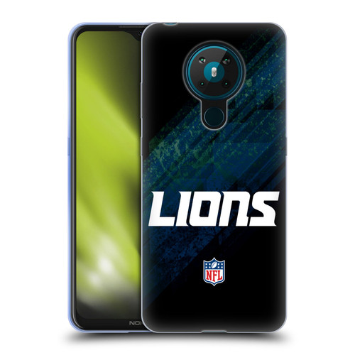 NFL Detroit Lions Logo Blur Soft Gel Case for Nokia 5.3