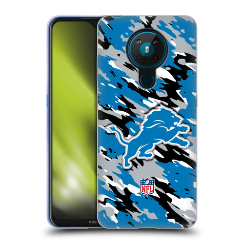 NFL Detroit Lions Logo Camou Soft Gel Case for Nokia 5.3