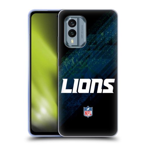 NFL Detroit Lions Logo Blur Soft Gel Case for Nokia X30