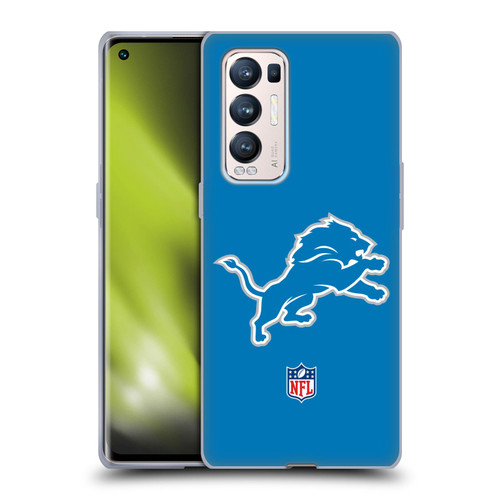 NFL Detroit Lions Logo Plain Soft Gel Case for OPPO Find X3 Neo / Reno5 Pro+ 5G