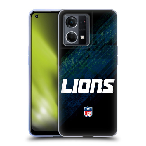 NFL Detroit Lions Logo Blur Soft Gel Case for OPPO Reno8 4G