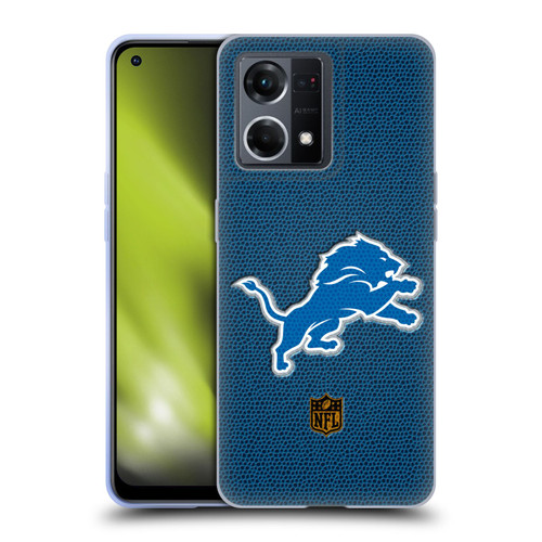 NFL Detroit Lions Logo Football Soft Gel Case for OPPO Reno8 4G