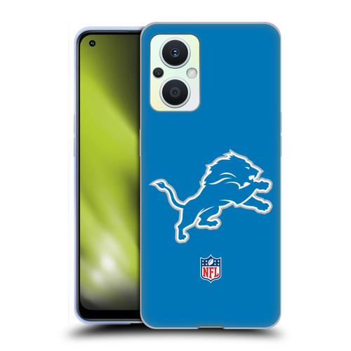 NFL Detroit Lions Logo Plain Soft Gel Case for OPPO Reno8 Lite