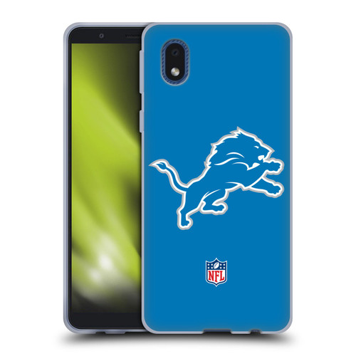 NFL Detroit Lions Logo Plain Soft Gel Case for Samsung Galaxy A01 Core (2020)