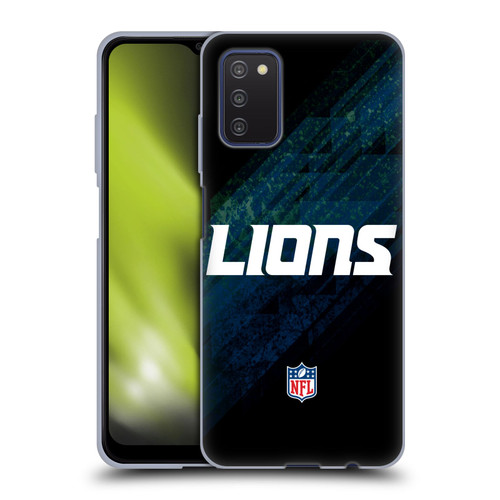 NFL Detroit Lions Logo Blur Soft Gel Case for Samsung Galaxy A03s (2021)