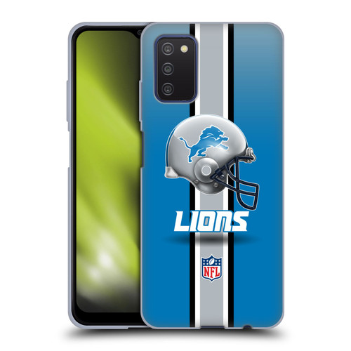 NFL Detroit Lions Logo Helmet Soft Gel Case for Samsung Galaxy A03s (2021)