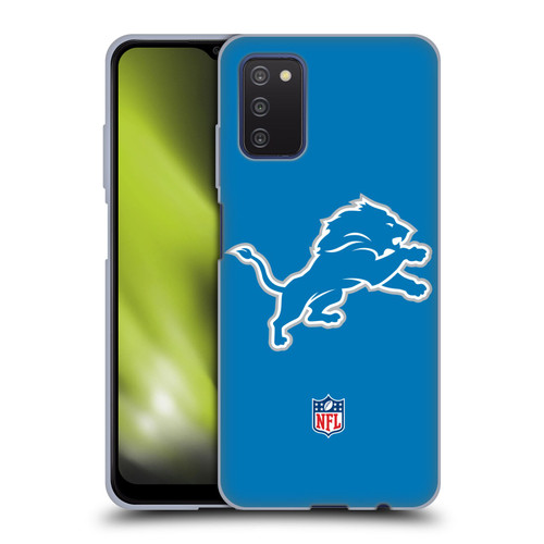 NFL Detroit Lions Logo Plain Soft Gel Case for Samsung Galaxy A03s (2021)