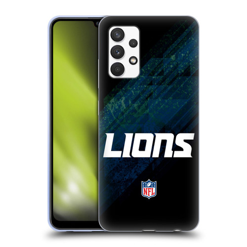 NFL Detroit Lions Logo Blur Soft Gel Case for Samsung Galaxy A32 (2021)