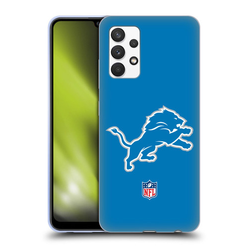 NFL Detroit Lions Logo Plain Soft Gel Case for Samsung Galaxy A32 (2021)