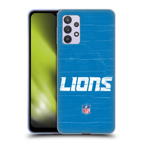 NFL Detroit Lions Logo Distressed Look Soft Gel Case for Samsung Galaxy A32 5G / M32 5G (2021)