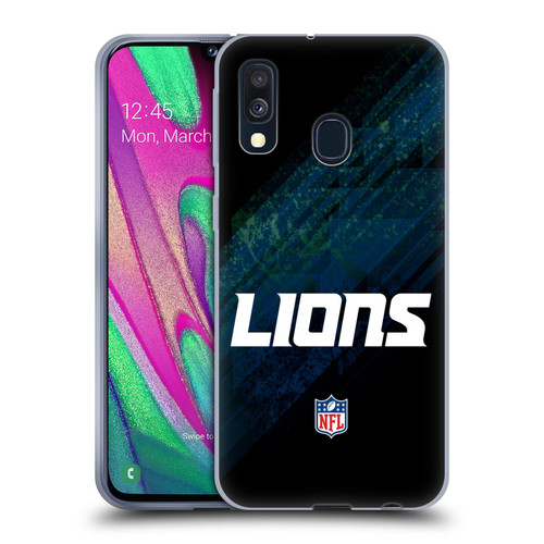 NFL Detroit Lions Logo Blur Soft Gel Case for Samsung Galaxy A40 (2019)