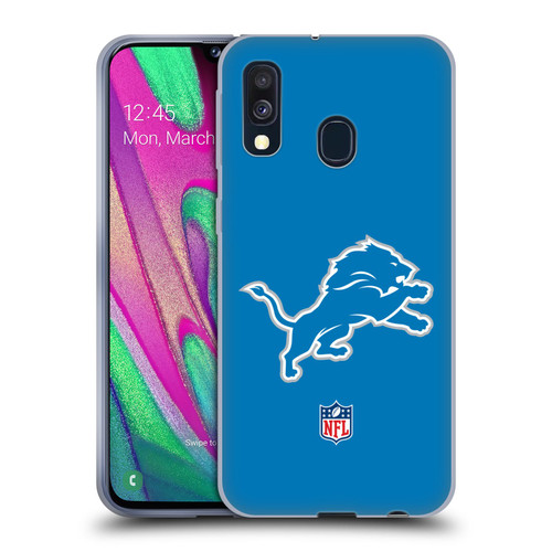 NFL Detroit Lions Logo Plain Soft Gel Case for Samsung Galaxy A40 (2019)
