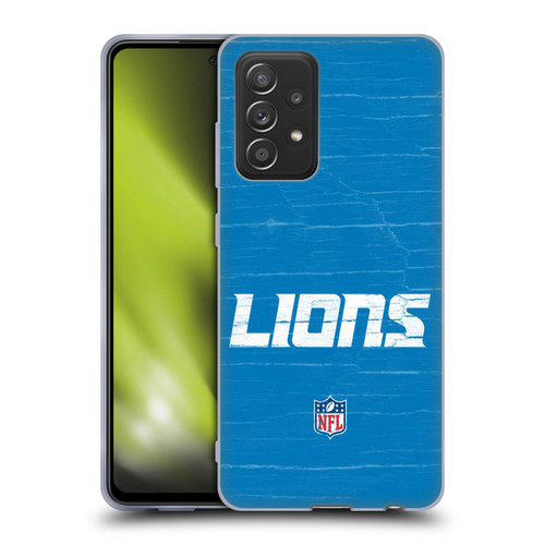 NFL Detroit Lions Logo Distressed Look Soft Gel Case for Samsung Galaxy A52 / A52s / 5G (2021)