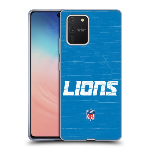 NFL Detroit Lions Logo Distressed Look Soft Gel Case for Samsung Galaxy S10 Lite