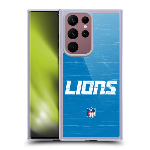 NFL Detroit Lions Logo Distressed Look Soft Gel Case for Samsung Galaxy S22 Ultra 5G