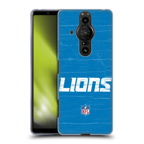NFL Detroit Lions Logo Distressed Look Soft Gel Case for Sony Xperia Pro-I