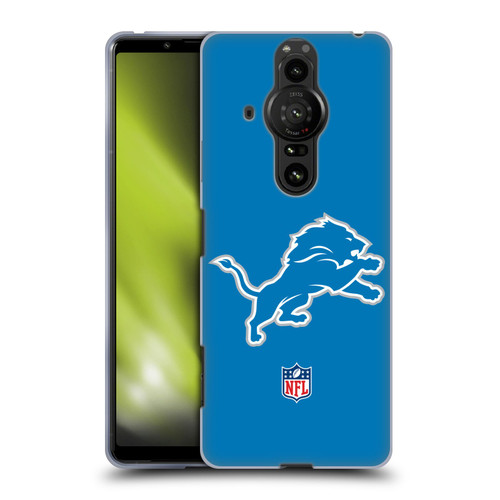 NFL Detroit Lions Logo Plain Soft Gel Case for Sony Xperia Pro-I