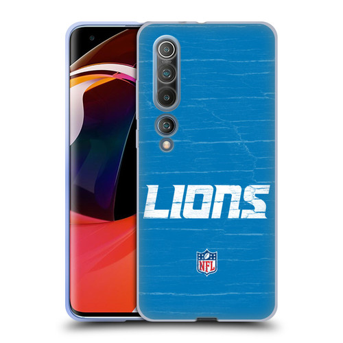 NFL Detroit Lions Logo Distressed Look Soft Gel Case for Xiaomi Mi 10 5G / Mi 10 Pro 5G